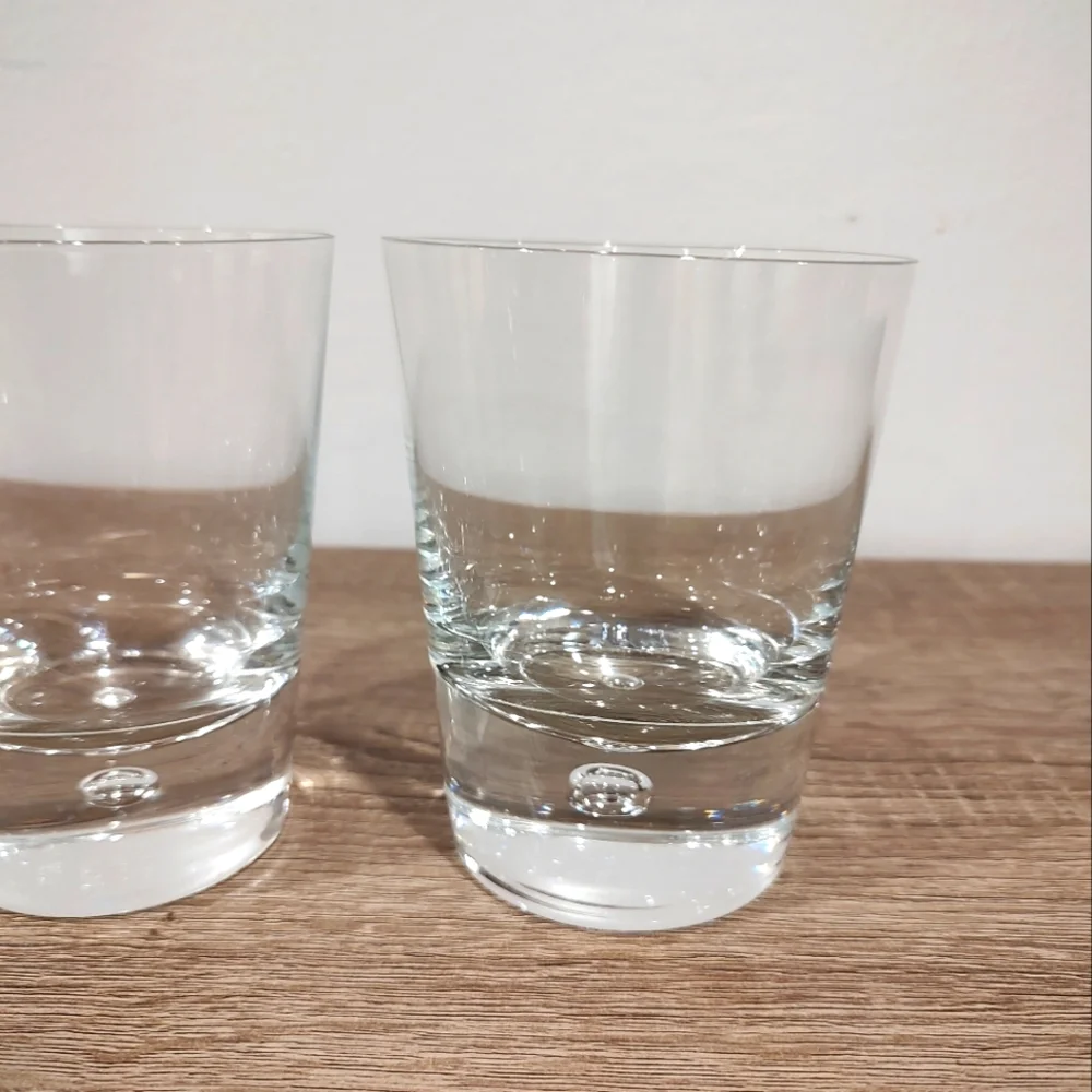 Crate&Barrel Transparent Glass Tumblers, Whiskey Glass, set of 2